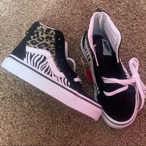 Unisex Leopard and Zebra print Vans Sk8 sneaker